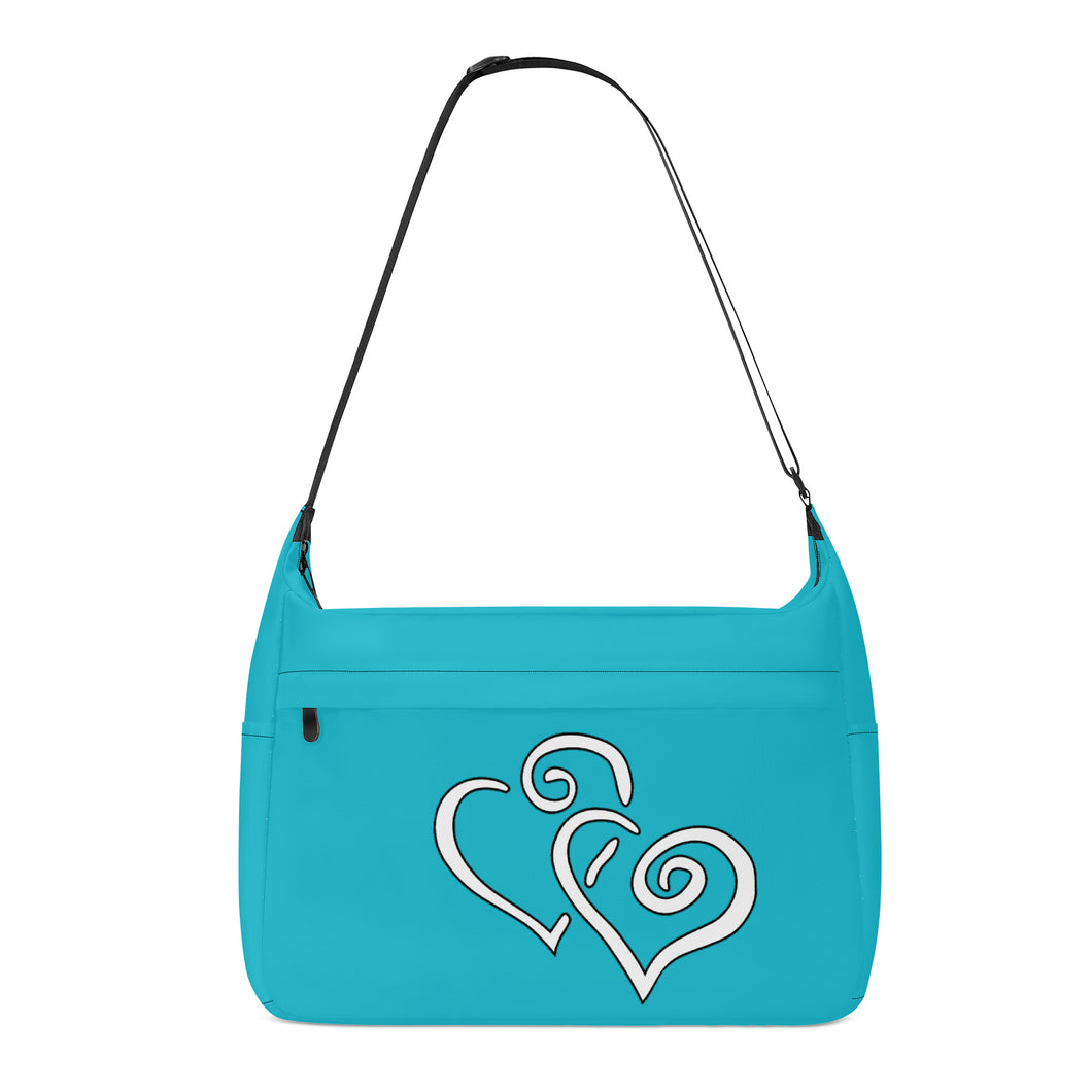 Ti Amo I love you - Exclusive Brand - Java - Double White Heart - Journey Computer Shoulder Bag