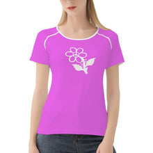 Load image into Gallery viewer, Ti Amo I love you - Exclusive Brand - Deep Lavender Magenta - White Daisy - Women&#39;s T shirt
