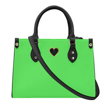 Load image into Gallery viewer, Ti Amo I love you - Exclusive Brand - Screaming Green - Luxury Womens PU Tote Bag - Black Straps
