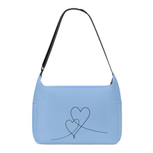 Load image into Gallery viewer, Ti Amo I love you - Exclusive Brand  - Cornflower Blue 2 - Double Script Heart - Journey Computer Shoulder Bag
