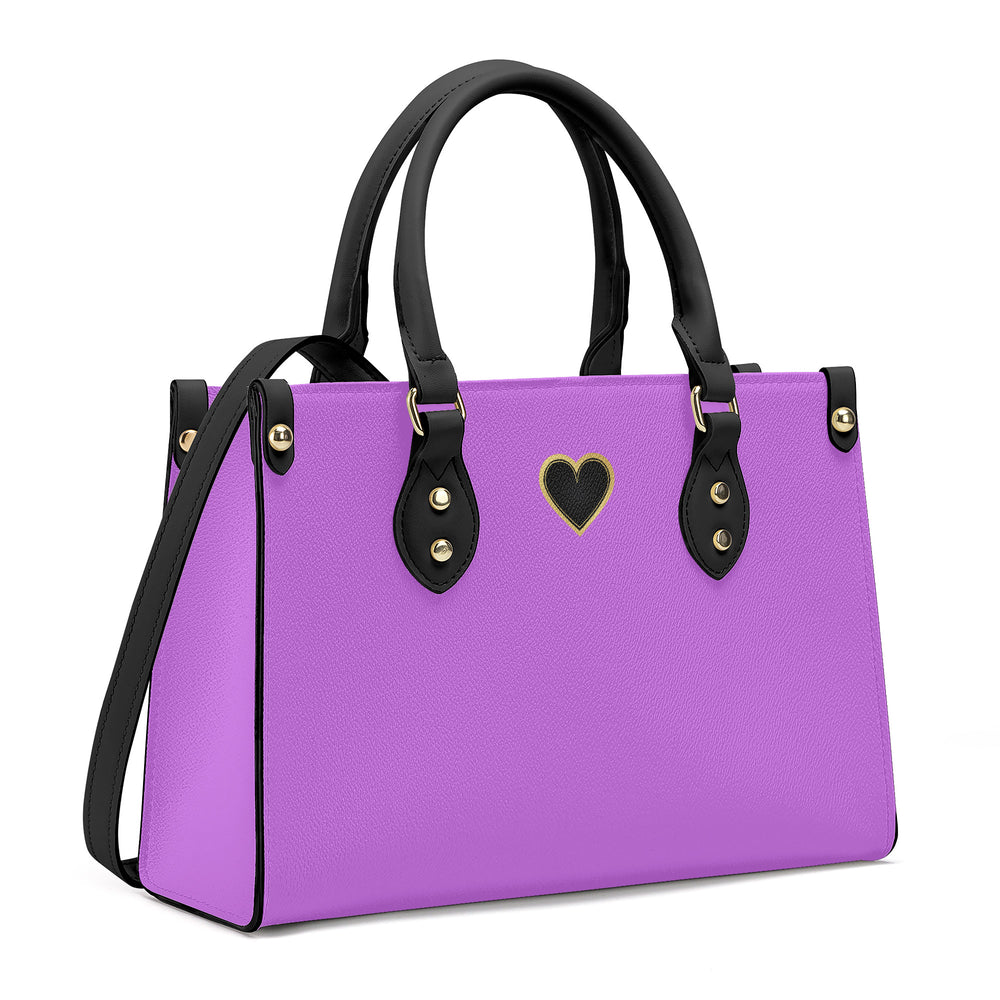 Ti Amo I love you - Exclusive Brand - Lavender - Luxury Womens PU Tote Bag - Black Straps