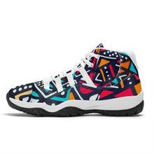 Load image into Gallery viewer, Ti Amo I love you - Exclusive Brand - Geometrical - High Top Air Retro Sneakers - White Soles
