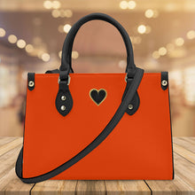 Load image into Gallery viewer, Ti Amo I love you - Exclusive Brand - Vermillion - Luxury Womens PU Tote Bag - Black Straps
