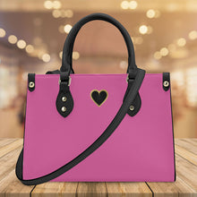 Load image into Gallery viewer, Ti Amo I love you - Exclusive Brand - Thulian Pink - Luxury Womens PU Tote Bag - Black Straps
