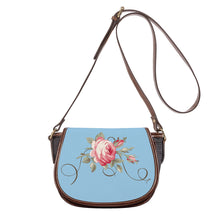 Load image into Gallery viewer, Ti Amo I love you - Exclusive Brand - Jeans Blue - Rose - Saddle Bag
