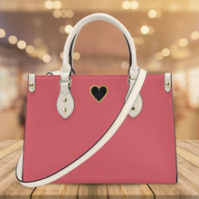 Load image into Gallery viewer, Ti Amo I love you - Exclusive Brand - Ligjt Carmine Pink - Luxury Womens PU Tote Bag - Cream Straps
