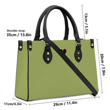 Load image into Gallery viewer, Ti Amo I love you - Exclusive Brand - Green Smoke - Luxury Womens PU Tote Bag - Black Straps
