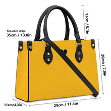 Load image into Gallery viewer, Ti Amo I love you - Exclusive Brand - Lightning Yellow - Luxury Womens PU Tote Bag - Black Straps
