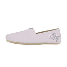 Load image into Gallery viewer, Ti Amo I love you - Exclusive Brand - Prim - Double White Heart -  Casual Flat Driving Shoe
