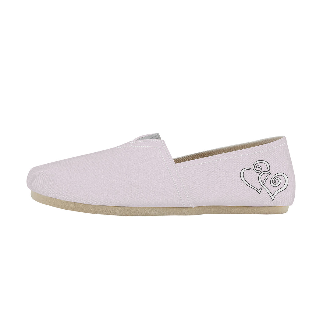 Ti Amo I love you - Exclusive Brand - Prim - Double White Heart -  Casual Flat Driving Shoe