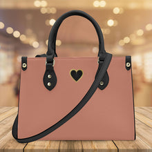 Load image into Gallery viewer, Ti Amo I love you - Exclusive Brand - Pale Copper - Luxury Womens PU Tote Bag - Black Straps
