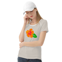 Load image into Gallery viewer, Ti Amo I love you - Exclusive Brand  - Swirl - Hawaiian Flower - Women&#39;s T shirt
