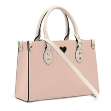 Load image into Gallery viewer, Ti Amo I love you - Exclusive Brand - Tea Rose 2 - Luxury Womens PU Tote Bag - Cream Straps
