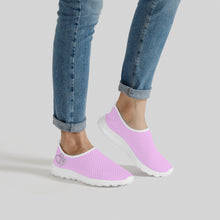 Load image into Gallery viewer, Ti Amo I love you - Exclusive Brand - Pastel Sugar Chic - Double White Heart - Women&#39;s Mesh Running Shoes - White Soles
