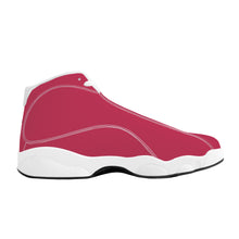 Load image into Gallery viewer, Ti Amo I love you - Exclusive Brand - Viva Magenta - Double Heart Logo - Mens / Womens - Unisex  Basketball Shoes - White Laces
