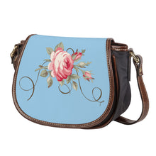 Load image into Gallery viewer, Ti Amo I love you - Exclusive Brand - Jeans Blue - Rose - Saddle Bag
