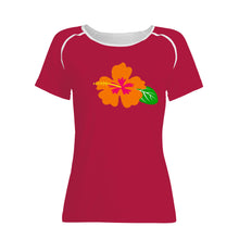 Load image into Gallery viewer, Ti Amo I love you - Exclusive Brand - Cardinal - Hawaiian Flower - Women&#39;s T shirt - Sizes XS-2XL
