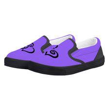 Load image into Gallery viewer, Ti Amo I love you - Exclusive Brand - Heliotrope 3 - Double Black Heart - Kids Slip-on shoes - Black Soles
