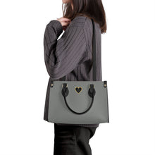 Load image into Gallery viewer, Ti Amo I love you - Exclusive Brand - Stack - Luxury Womens PU Tote Bag - Black Straps
