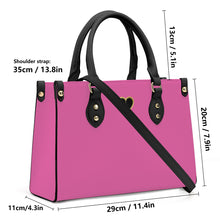 Load image into Gallery viewer, Ti Amo I love you - Exclusive Brand - Thulian Pink - Luxury Womens PU Tote Bag - Black Straps
