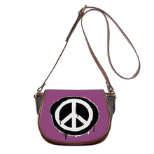 Load image into Gallery viewer, Ti Amo I love you - Exclusive Brand - Cannon Pink - Peace Sign - Saddle Bag
