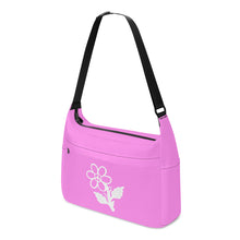 Load image into Gallery viewer, Ti Amo I love you - Exclusive Brand - Light Fushia Pink - White Daisy - Journey Computer Shoulder Bag
