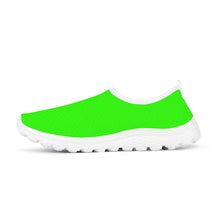 Load image into Gallery viewer, Ti Amo I love you - Exclusive Brand - Florescent Green - Double White Heart - Women&#39;s Mesh Running Shoes - White Soles
