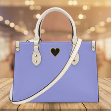 Load image into Gallery viewer, Ti Amo I love you - Exclusive Brand - Light Pastel Purple - Luxury Womens PU Tote Bag - Cream Straps
