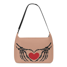 Load image into Gallery viewer, Ti Amo I love you - Exclusive Brand - Feldspar - Skeleton Heart Hands -  Journey Computer Shoulder Bag
