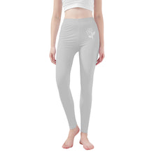 Load image into Gallery viewer, Ti Amo I love you - Exclusive Brand - Alto Gray - White Daisy - Yoga Leggings - Sizes XS-3XL
