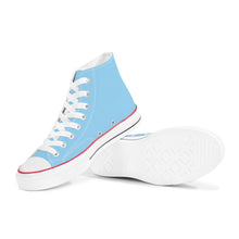 Load image into Gallery viewer, Ti Amo I love you - Exclusive Brand - Sail 2 - White Daisy - High Top Canvas Shoes - White  Soles
