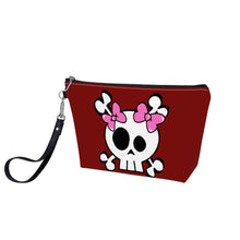 Load image into Gallery viewer, Ti Amo I love you - Exclusive Brand - Dark Burgundy - Skeleton - Sling Cosmetic Bag
