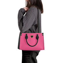 Load image into Gallery viewer, Ti Amo I love you - Exclusive Brand - Warm Pink - Luxury Womens PU Tote Bag - Black Straps
