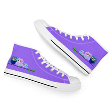 Load image into Gallery viewer, Ti Amo I love you  - Exclusive Brand  - Heliotrope 3 - High-Top Canvas Shoes  - White Soles
