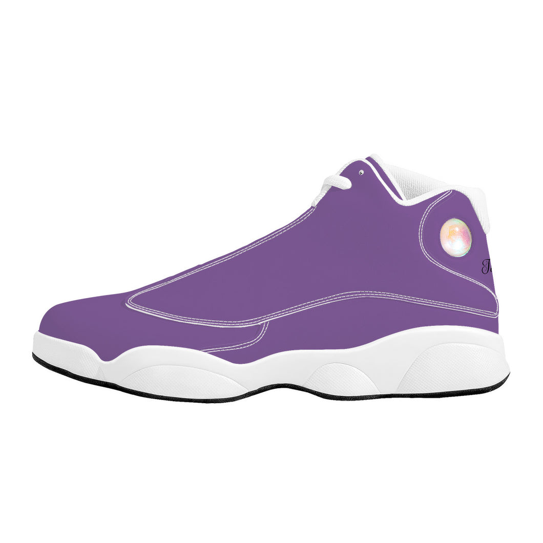 Ti Amo I love you - Exclusive Brand - Dusty Purple - Double Heart Logo - Mens / Womens - Unisex  Basketball Shoes - White Laces