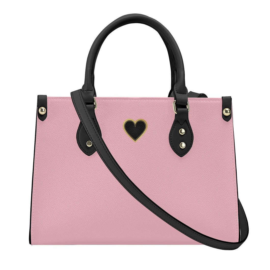 Ti Amo I love you - Exclusive Brand - Pink - Luxury Womens PU Tote Bag - Black Straps