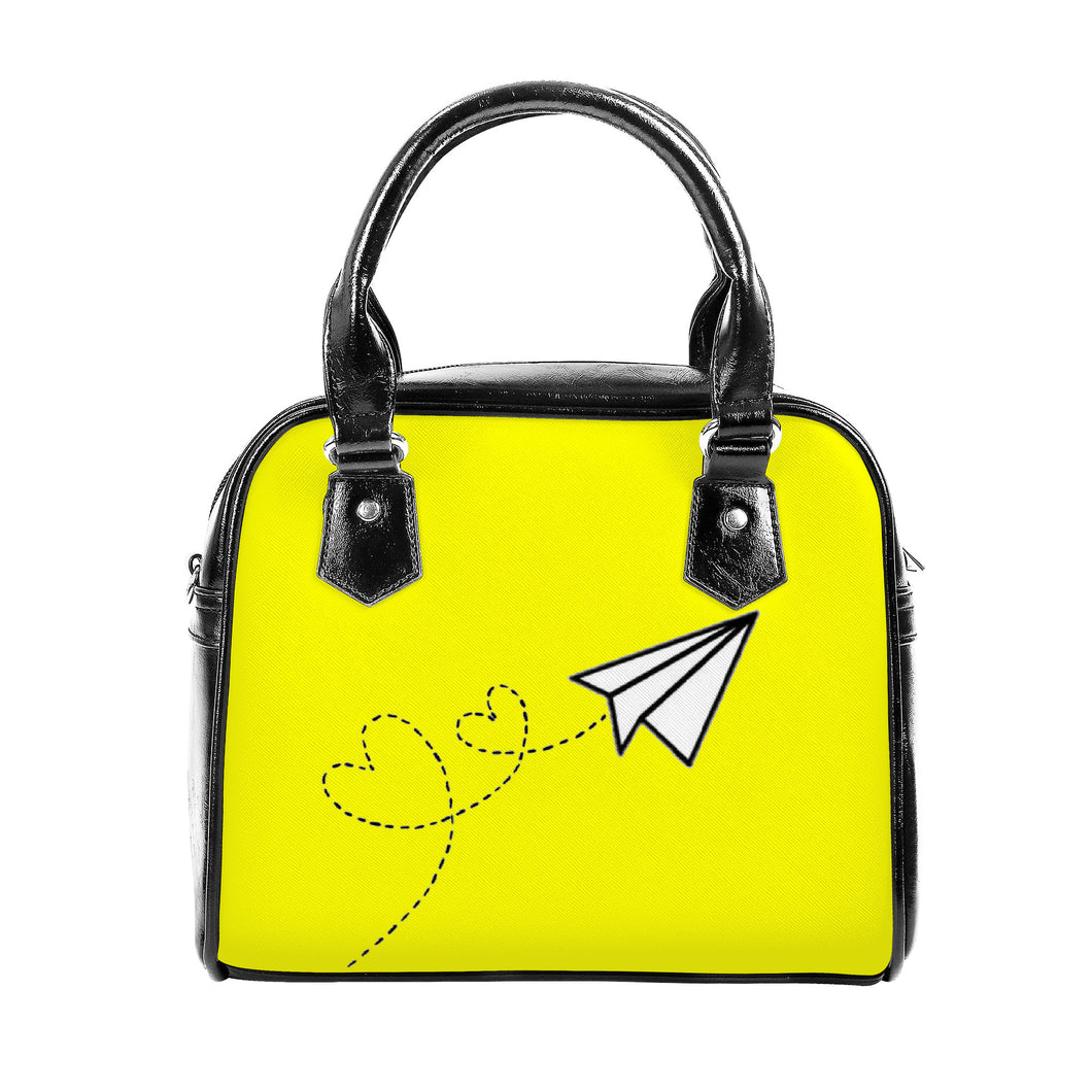 Ti Amo I love you  - Exclusive Brand - Yellow - Paper Airplane - Shoulder Handbag