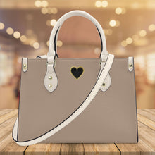 Load image into Gallery viewer, Ti Amo I love you - Exclusive Brand - Mushroom - Luxury Womens PU Tote Bag - Cream Straps
