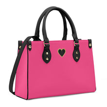 Load image into Gallery viewer, Ti Amo I love you - Exclusive Brand - Pink Lemonaide - Luxury Womens PU Tote Bag - Black Straps
