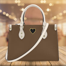 Load image into Gallery viewer, Ti Amo I love you - Exclusive Brand - Saddle Brown - Luxury Womens PU Tote Bag - Cream Straps
