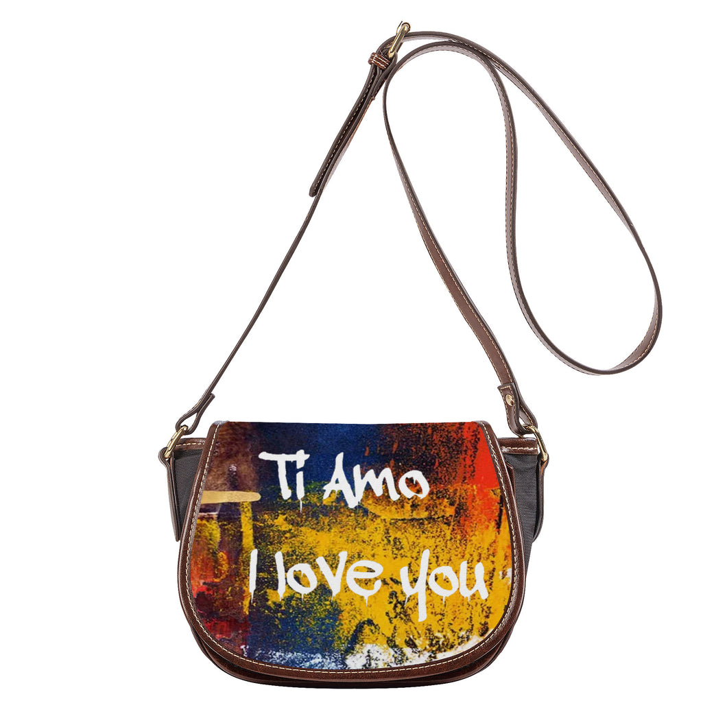 Ti Amo I love you - Exclusive Brand - Abstract - Saddle Bag