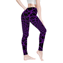 Load image into Gallery viewer, Ti Amo I love you - Exclusive Brand  - Black with Honey Flower Pattern -  Yoga Leggings
