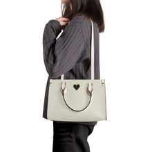 Load image into Gallery viewer, Ti Amo I love you - Exclusive Brand - Cream - Luxury Womens PU Tote Bag - Cream Straps
