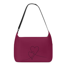 Load image into Gallery viewer, Ti Amo I love you - Exclusive Brand - Claret Red - Double Script Heart - Journey Computer Shoulder Bag
