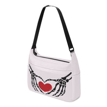 Load image into Gallery viewer, Ti Amo I love you - Exclusive Brand - Prim - Skeleton Heart Hands  -  Journey Computer Shoulder Bag
