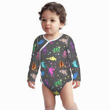 Load image into Gallery viewer, Ti Amo I love you - Exclusive Brand - Davy&#39;s Grey - Sea Creatures -  Baby Long-Sleeve Bodysuit
