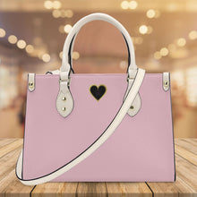 Load image into Gallery viewer, Ti Amo I love you - Exclusive Brand - Pale Rose - Luxury Womens PU Tote Bag - Cream Straps
