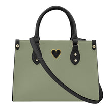 Load image into Gallery viewer, Ti Amo I love you - Exclusive Brand - Sage - Luxury Womens PU Tote Bag - Black Straps
