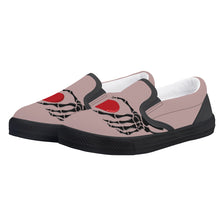 Load image into Gallery viewer, Ti Amo I love you - Exclusive Brand  - Thatch - Skeleton Hands with Heart  - Kids Slip-on shoes - Black Soles
