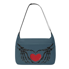 Load image into Gallery viewer, Ti Amo I love you - Exclusive Brand - Fiord - Skeleton Heart Hands  -  Journey Computer Shoulder Bag
